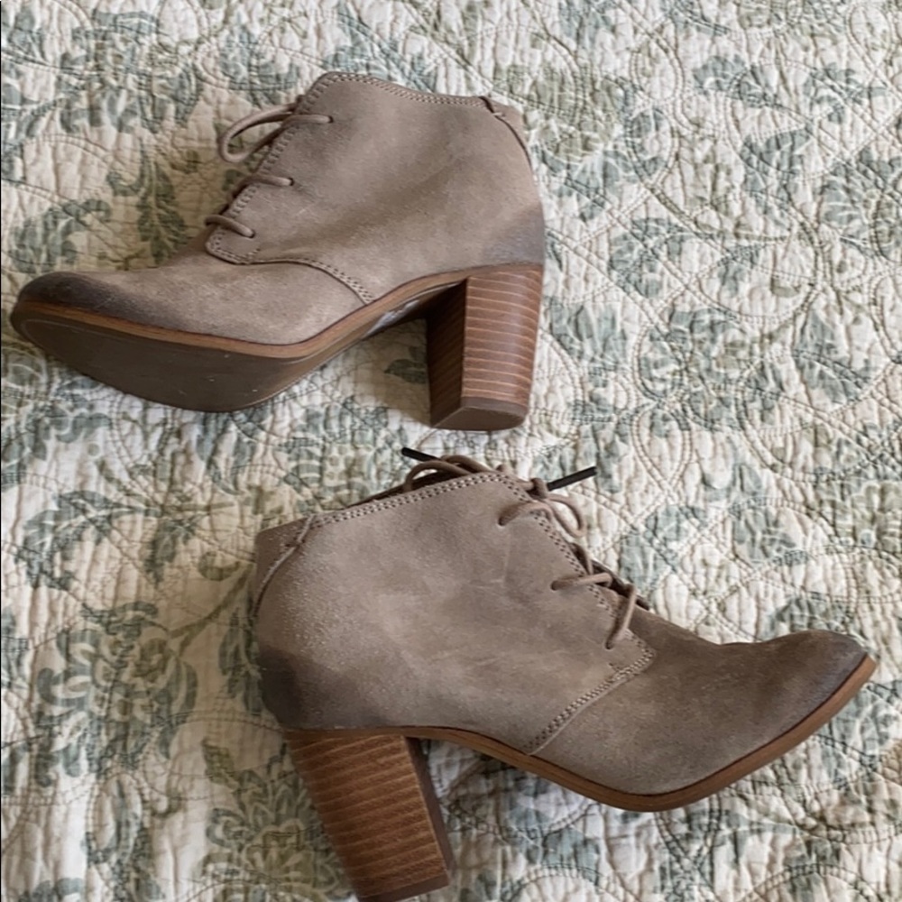 TOMS heeled booties - worn twice